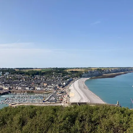 Avec Vue Sur Le Port Et Falaises